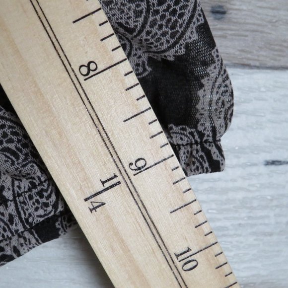 I-N-C* Women's Short Sleeve Low‎ V-Neck Button Down Ruffled Blouse~ Size 1X - Picture 9 of 13